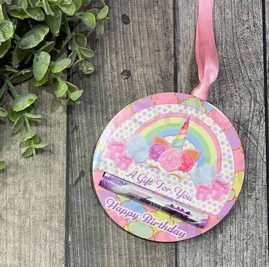 Unicorn Birthday Girl Daughter Gift For Kids Teens Adults Money Gift Holder Money Gift For Mum Dad Personalised Gift Money Wallet Money Card