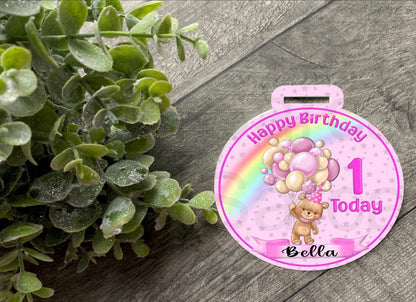 Personalised Kids First Birthday Medal Gift, 1st Birthday, Birthday Badge,Daughter, Son, Nephew, Grandson Granddaughter, Personalised Gift,