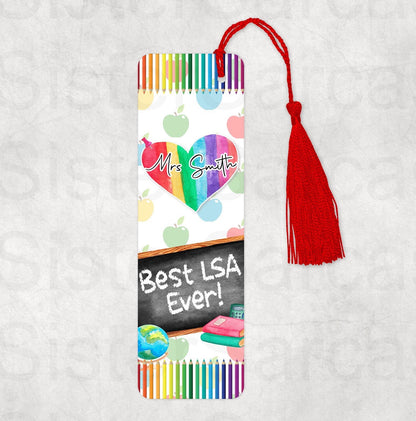 Teacher Gift Bookmark Thank You Teachinh Assistant Special Teacher End of Term Personalised Gift Present