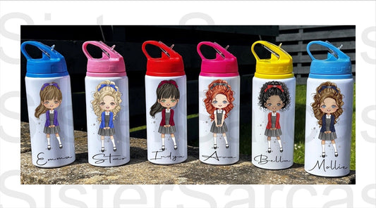 550ml Personalised Custom Heart Water Bottle Kids Water Bottle