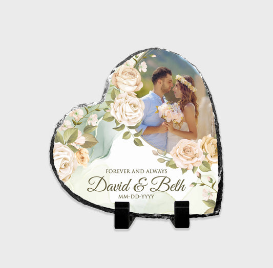 Personalised Wedding Gift Engagement Present Photo Rock Slate Photo Gift Personalised Wedding Gift Anniversary Gift