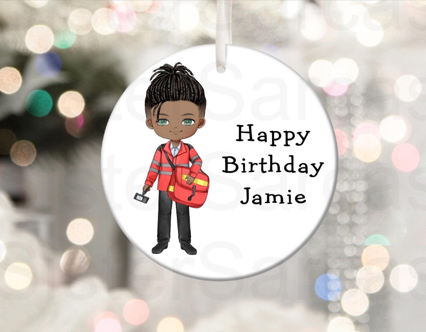 Personalised Postman Gift Christmas Bauble Funny Gift Present Keepsake Novelty Christmas Tree Xmas For Him Grandad Papa Son Brother