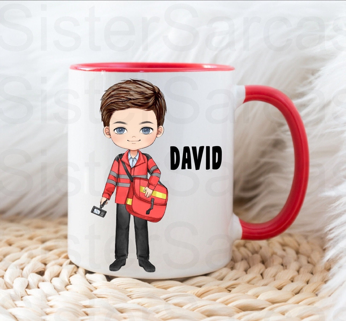 Personalised Postman Christmas Birthday Gift Present Cup Mug Gift for Son Brother Husband Grandad Papa