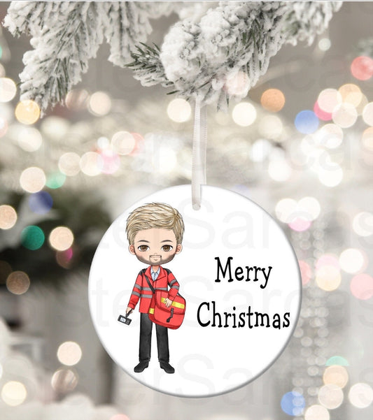 Personalised Postman Gift Christmas Bauble Funny Gift Present Keepsake Novelty Christmas Tree Xmas For Him Grandad Papa Son Brother