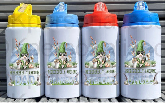 Personalised Dad Stepdad Uncle Fishing Metal Water Bottle, Perfect Gift For Fathers Day, On The Go, Gift For Him, Christmas Birthday Present
