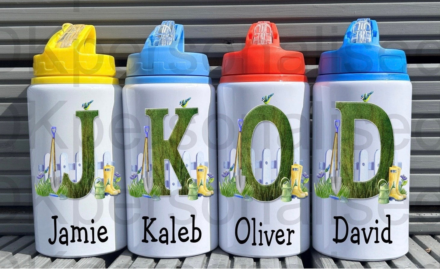 Personalised Gardening Metal Water Bottle, Perfect For Back To School, Sports, On The Go, Gift For Him,  Her, Christmas Birthday Present
