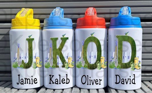Personalised Gardening Metal Water Bottle, Perfect For Back To School, Sports, On The Go, Gift For Him,  Her, Christmas Birthday Present
