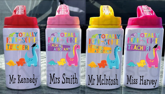 Personalised Teacher Teaching Gift Metal Water Bottle, Perfect For School, Sports, On The Go, Gift For Him, Her, Christmas Birthday Present