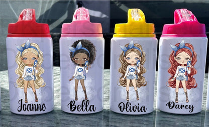 Personalised Kids Girls Scotland Metal Water Bottle Perfect For Back to School, Sports, Dance, Gift For Her, Christmas Gift Birthday Present