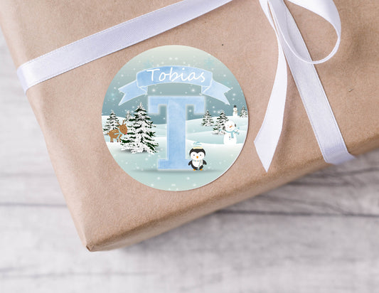 Personalised Christmas Stickers | Festive Name Labels | Gift Wrapping Present Tag Envelope Seal Secret Santa | Name Stickers For Her For Him