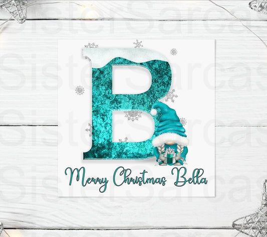 Personalised Kids Christmas Gonk Greetings Card, Christmas Card, Daughter, Niece, Granddaughter, Sister