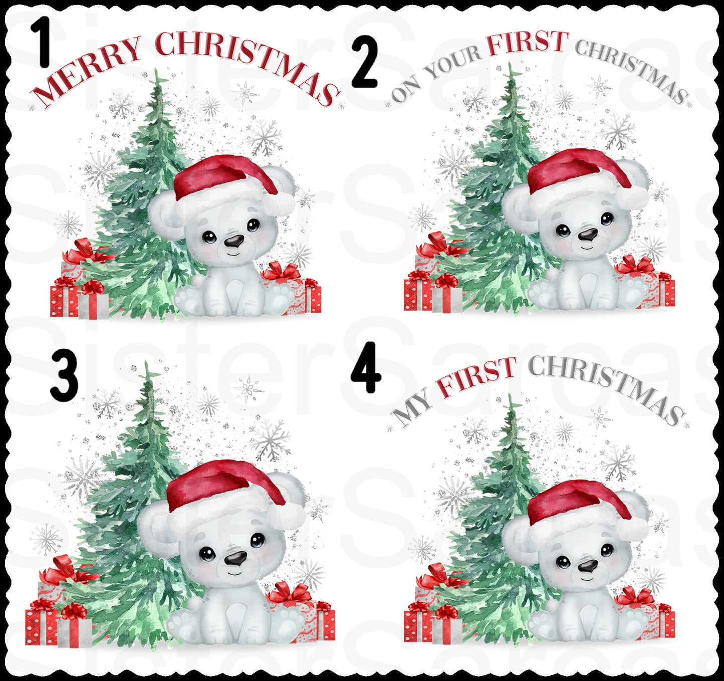 Personalised Baby’s 1st First Christmas Gonk Greetings Card, Christmas Card, Son, Daughter, Nephew, Niece, Grandson, Granddaughter, Daughter