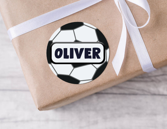 Personalised Gift Stickers | Novelty Name Labels | Gift Wrapping Present Tag Envelope Seal | Name Stickers For Her For Him Football Gift